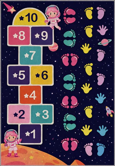 Vloerkleed Kinderkamer - Speelkleed Baby - Speelmat - Speeltapijt - Tapijt voor Kinderkamer - 150*80 cm - Anti Slip - Machinewasbaar