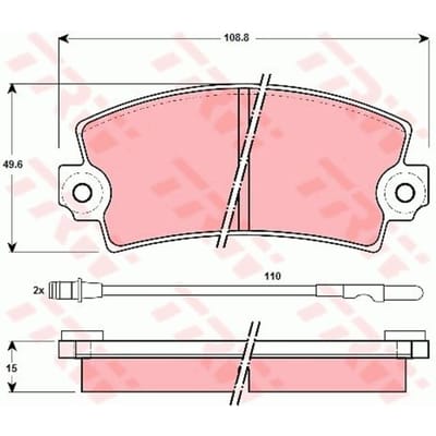 Remblokset TRW GDB1303, voor