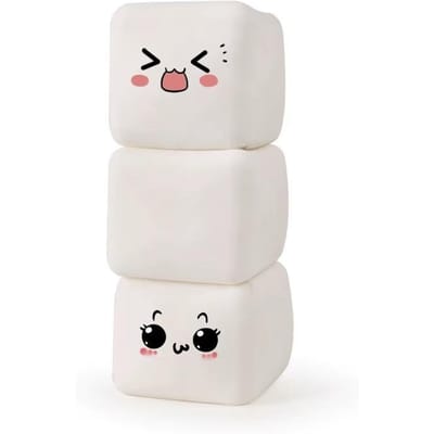 Schattige Melkblokje Zegel Knijpspeeltje Kawaii Zacht Langzaam Rijzend Stressverlichter Fidget Speelgoed Sensorische Stressbal Lief Cadeau voor Verjaardag white