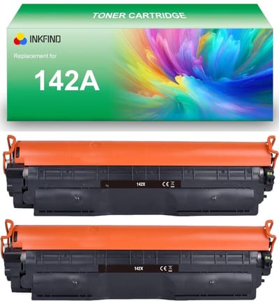 INKFIND 142A W1420A tonercartridge voor HP 142A W1420A tonercartridge multipack 2 stuks (Zwart x 2)
