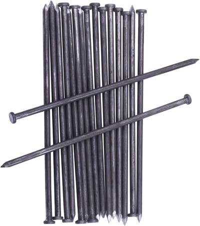 Metalen Randpalen - Verankeringspennen Tuin - Landschapsarchitectuur Bevestigen - Zware Massief Metaal - 10 Inch Lengte - Zwart