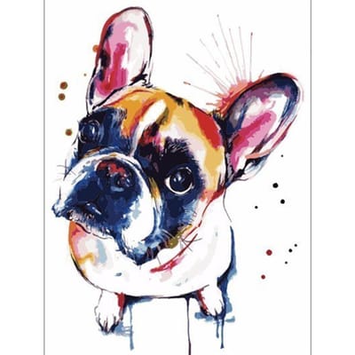 5D diamant schilderij hond kruissteek DIY woondecoratie diamant borduurwerk dier handgemaakt 20X30CM blue