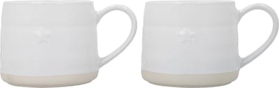 Mokken, Bekers, Set van 2 Stuks, 0.38 L, Keramiek, Ster Detail - Mikasa | Cosy Mugs