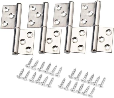 Roestvrijstalen Scharnier - 4 Stuks Deur- en Raamscharnieren voor Houten Dozen, 3 Inch, Duurzaam en Betrouwbaar