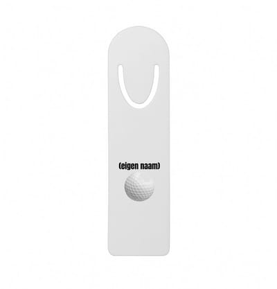 Hacebo® - golfbal met eigen naam metalen boekenlegger - Golf - golfers - leuk cadeau voor iemand die houdt van golfen - cadeau - kado Bladwijzer boekenleggers - 12.7 cm x 3.2cm