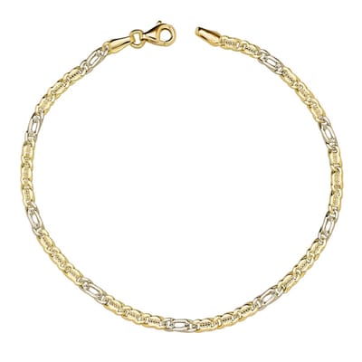 Juwelier Zwartevalk - 14 karaat gouden bicolor armband - ZV 1322/18 cm