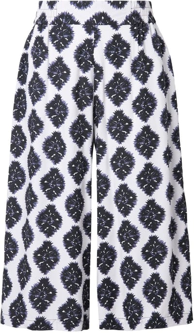 Studio Untold - Dames - Culotte wijde pijpen all-over print - Off-white - Maat 42