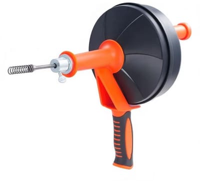 JOYNEXTBUY - Rioolveer met Booradapter – Afvoerontstopper voor Leidingen en Afvoerbuizen – Pijpreiniger met Beschermslang voor Gootsteen, Douche en Riool
