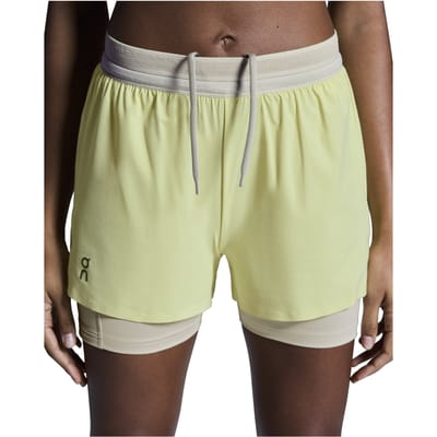 On 3 Performance 2/1 Shorts 1 W Limelight | Sand Limelight | S Maat: L | Korte Broeken Outlet | Dames | Beige