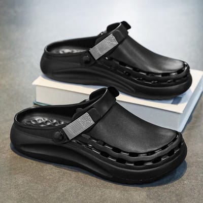Nieuwe Zomer Dikke Zool Heren Slippers Zacht Lichtgewicht Buiten Strand Schoenen Mode Trendy Casual EVA Basics Sandalen voor Man 43 gray