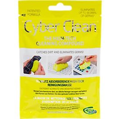 Cyber Clean® schoonmaakmiddel The Original, voor oppervlakken met structuur, herbruikbaar, biologisch afbreekbaar, geel, 80 g in zakje met ritssluiting