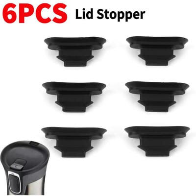 6 stuks Zwarte Dekselstopper Siliconen Rubber Vervangende Stopper Afdichting Stopper voor Contigo Autoseal Reis Koffiemok Lekdicht CHINA black