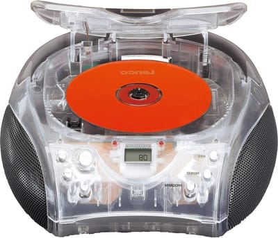 Draagbare Radio - CD Speler - Muziek Luisteren - Robuust Kindvriendelijk - Netstroom Batterijen - Transparant