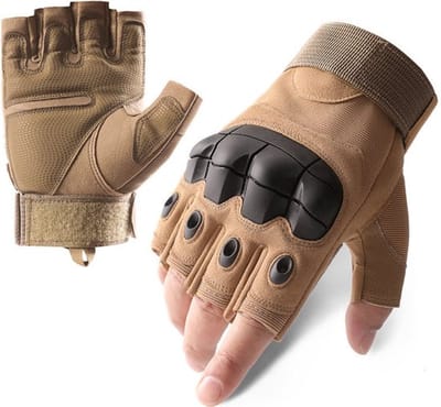 Nixnix® - Zomer Vingerloze Motorhandschoenen - Zand - One size