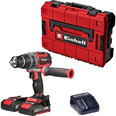Einhell Professional Accu Klopboor-/ Schroefmachine TP-CD 18/70 Li-i BL Kit - Power X-Change - 18 V/Li-ion - Met impactfunctie - 2 snelheden - 70 Nm - Koolborstelloze motor - Incl. 2x 2,0 Ah accu en lader, Koffer
