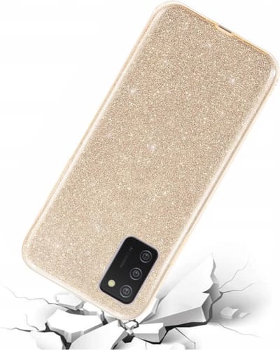Hoesje Geschikt Voor Samsung Galaxy A02S hoesje glitter backcover – Goud – oTronica