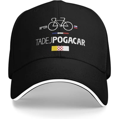 Tadej Pogacar Wielrennen Aanval Casual Baseballpet Tennis Skate Truckerpet Zomer Unisex Heren Getailleerd Retro Baseballpetten One Size black