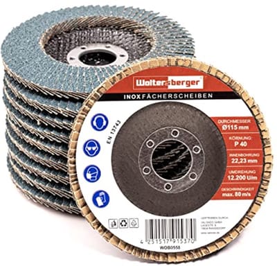 Ventilatorschijven voor Metalen en Hout - Diameter 125 mm - Korrel 80 - 10 Stuks