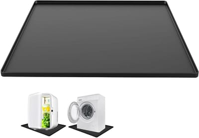 Wasmachine lekbak - Apparaat mat - Vloerbescherming huishouden - Antislip ontwerp - 60 x 60 cm - Zwart