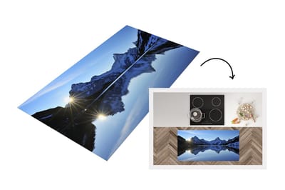 Keukenloper - Loper keuken - Alpen - Berg - Water - Sneeuw - 120x60 cm - Keukenloper vinyl
