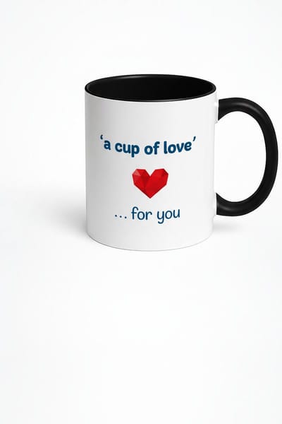 Mok 'A Cup of Love' met Rood Hart - Uniek Liefdescadeau voor Jou