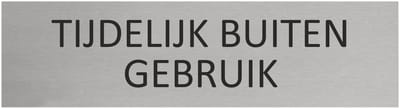 CombiCraft aluminium deurbordje Tijdelijk buiten gebruik - 165 x 45 mm met tape