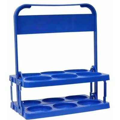 Pvc Flessenhouder Basic 6uds Voor 6 Flessen 750 Ml Azul ÚNICA
