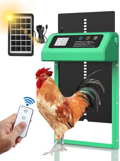 Automatische Kippendeur op Zonne-energie met Timer en Anti-Knijp Functie