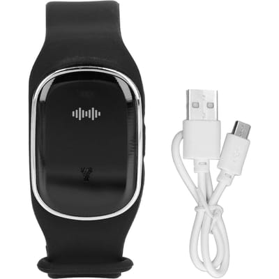 Muggenafstotende Armband Buiten Ultrasoon USB Opladen Anti Muggen Polsband voor Kinderen zwart