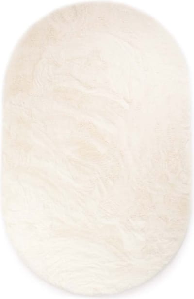 Vloerkleed ovaal hoogpolig - Comfy plus wit 120x180