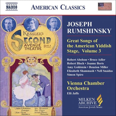 Vienna Chamber Orchestra, Elli Jaffe - Rumshinsky: Great Songs Of The Yiddish Stage, Vol.3 (CD)