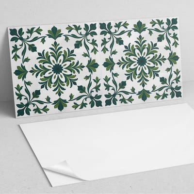 Coloray Wandpanelen Zelfklevend - Plantenpatroon met versieringen PVC Wandpaneel - 100 cm x 50 cm - Groente Wandbekleding Zelfklevend - 1 stuk - Texturen Wandpanelen Zelfklevend - Wandpaneel Keuken - Wandpanelen Badkamer