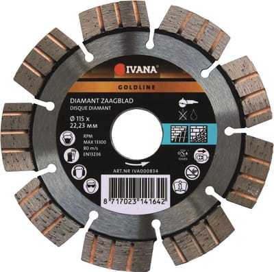 Ivana Diamantzaag Universeel Goldline Ã˜125x22.23mm