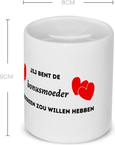 Akyol - jij bent de bonusmoeder die iedereen zou willen hebben Spaarpot - Moeder - geweldige mama - liefste bonusmoeder - verjaardag - cadeau - kado - bedankje - geschenk - 350 ML inhoud