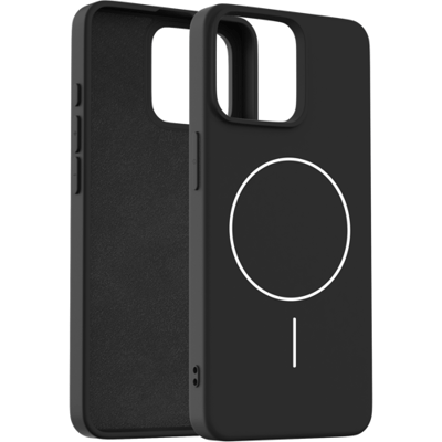 Coverzs Magnetisch Siliconen Hoesje geschikt voor iPhone 13 Pro – Slanke Telefoonhoes met Premium Bescherming – Zwart