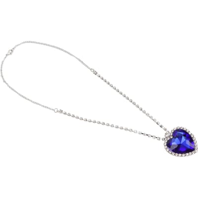 Blauw Liefdeshart Hanger Ketting Liefdesketting Elegante Modeketting Valentijnsdag Cadeau white