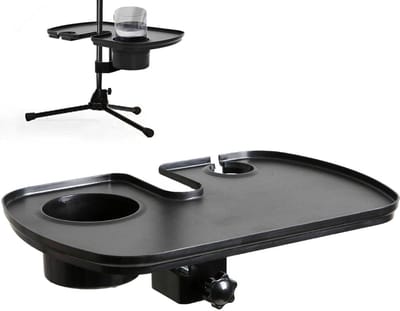 Microfoonstandaard - Met plank - Opnemen en streamen - 360 graden draaibaar - 30 x 20 cm - Zwart