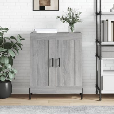 vidaXL - Dressoir - 69,5x34x90 - cm - bewerkt - hout - grijs - sonoma - eikenkleurig