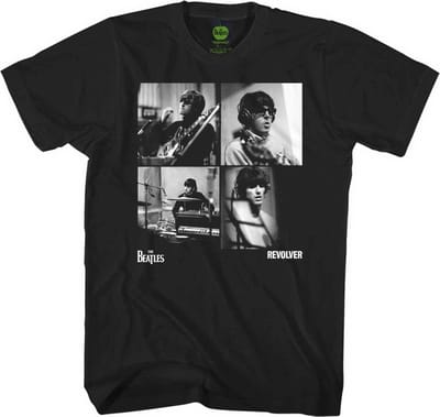 The Beatles - Revolver Studio Shots Heren T-shirt - S - Zwart