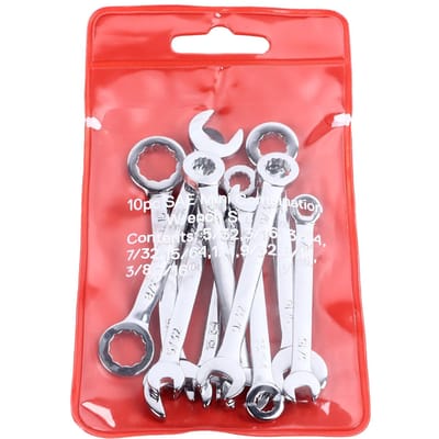 Jeu de 10 mini clés mixtes en acier pouces à fourche Jeu de petites clés pour réparer assembler pink