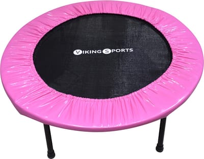 Viking Sports Fitness Trampoline - Opvouwbaar - Roze/Zwart - Ø 101 cm