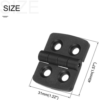 Dailygoods- Vouwdeur Scharnieren Verstelbaar - ABS Nylon - 4 Stuks - Montagegat Diameter M5 - Afmetingen 40x31x8,7mm - Duurzaam en Stabiel - Deurscharnier