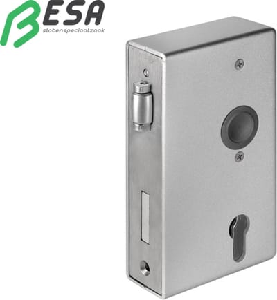 AMF 12864 Rolslot met huis voor poort 142R-30PZW met VoorPlaat: 24mm