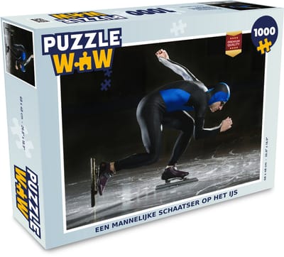 Puzzel Een mannelijke schaatser op het ijs - Legpuzzel - Puzzel 1000 stukjes volwassenen