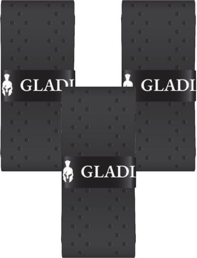 Gladiator geperforeerde Perfo Overgrips - zwart - 10 stuks - tennis - padel - pickleball