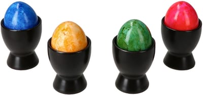 Set van 4 NERO aardewerken eierdopjes - 24320072