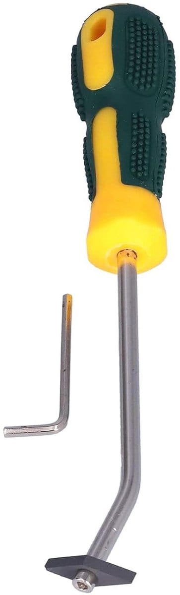 Voegverwijderaar Set - Tegelreiniger Schraper - Voegen Reinigen - Ergonomische Handgreep - 2 Stuks - Grijs