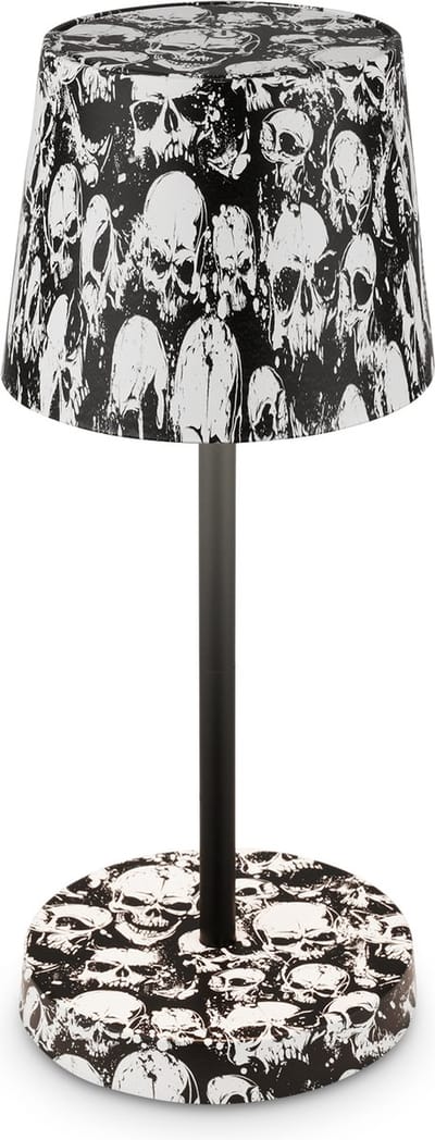 BRILONER Boja - Oplaadbare Tafellamp - snoerloze lamp - met touch dimbaar - voor buiten en binnen - Ø10,5 x 26 cm - graffiti motief