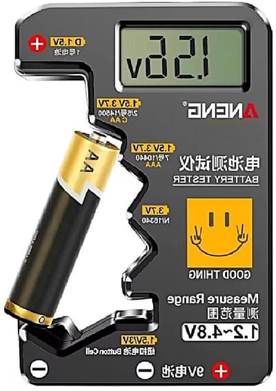 Universele Batterijtester - Digitale Tester - Batterijen Controleren - Digitaal Display - Compact Ontwerp - Zwart