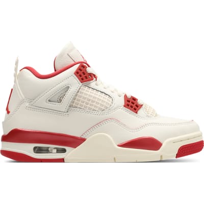 Air Jordan 4 Retro Valentijnsdag Dames Sneakers Crème Bleek-Ivoor Sierra-Rood HV0823-108 38 white